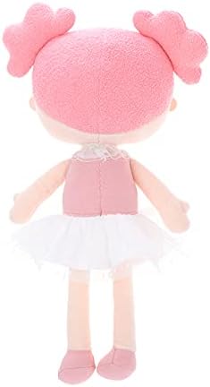 Gloveleya Baby Girl Gifts Rag Doll Soft Plush Candy Girl Pink 15" with Gift Bag