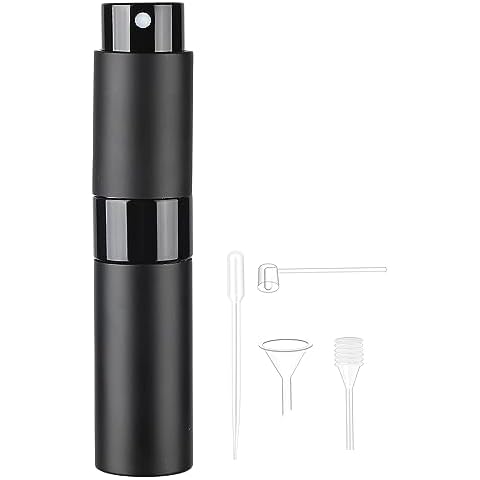 ZERNBER Travel Perfume Bottle Refillable(Black) Cover