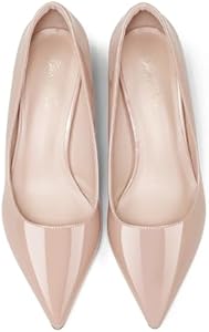 GENSHUO Stiletto pumps voor dames, lage hak, 6 cm, spitse hoge hakken, elegant, gesloten lage hakken voor werk, afstudeerbal, bruiloft, naaldschoenen, zilver, 40 EU