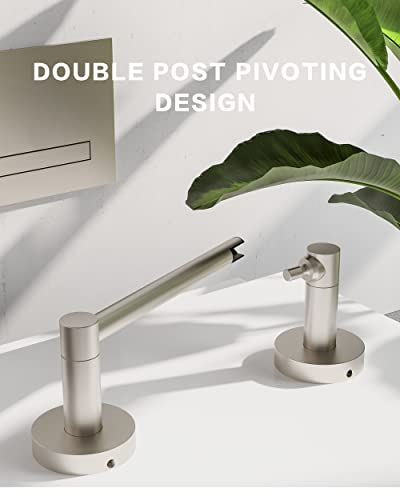 Fixsen Toilet Paper Holder Brushed Nickel Bathroom Double Post Pivoting Satin Nickel Tissue Holder Stainless Steel And Zinc Alloy Wall Mount Detachable 1Pc… #TOP1