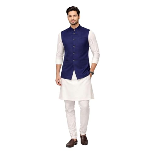 Image of DesignerBin Men's Nehru jacket Waistcoat, Modi Jacket with Beautiful Color