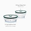 Anyday 4-Piece Large Glass Food Storage with Glass Lids | Plastic-Free Meal Prep & Microwave Cookware | Stackable Airtight Storage Container with Vented Lid for Microwave-Safe Reheating #1