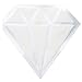 Blue Panda 50-Pack Silver Foil Diamond Die Cut Paper Luncheon Party Napkins, 3-Ply, Folded 6 x 6 Inches