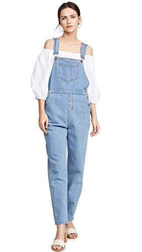 The Fifth Label Women's ARTHOUSE Classic Denim Overalls, Mid Blue, L