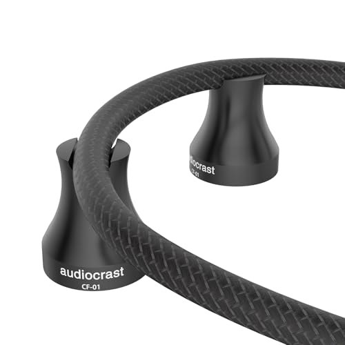 Tertullus 1 Stück HiFi kabelhalter für HiFi Netzkabel,Kabelhalter Super Stabiler Kabelhalter Schwingungsdämpfer CF-01