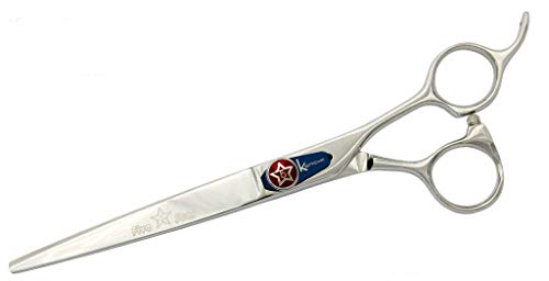 Kenchii Five Star Offset Handle Dog Grooming Shears 7 In. Straight Grooming Scissor(7.0", Straight) #TOP25