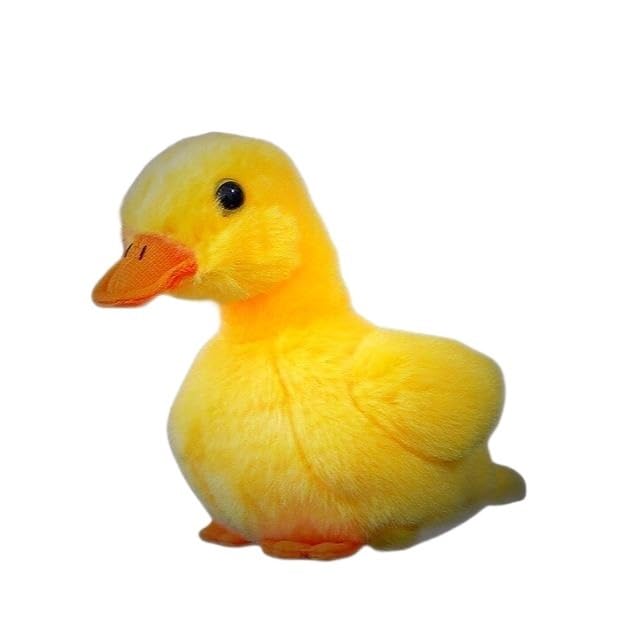 Peluche canard jaune pour enfants - Doudou souple et câlin
