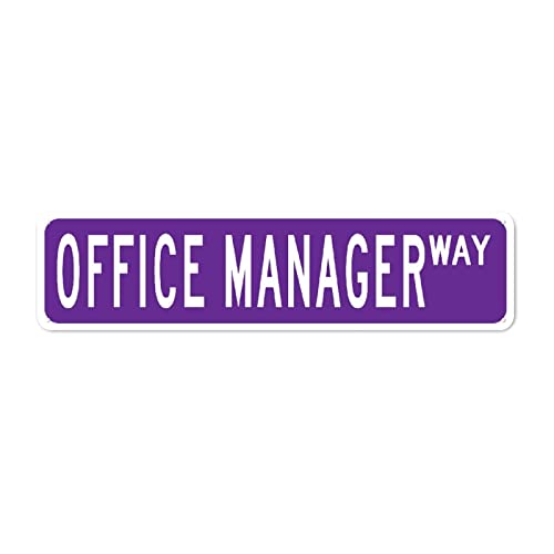 Panneau de rue en métal manager de bureau 15x61 cm déco murale