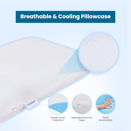 Image of Paramount Pack of 2 Premium Orthopaedic Memory Foam Pillow for Sleeping | 58x36x11cm King Size with Cover | Gel Microfiber Bed Pillow | Cervical Pillow for Snoring, Neck and Shoulder Pain