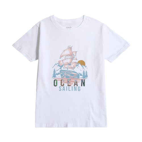 Image of CAVIO Boys Printed Shirt and T-Shirt Regular Fit Casual Half Sleeve
