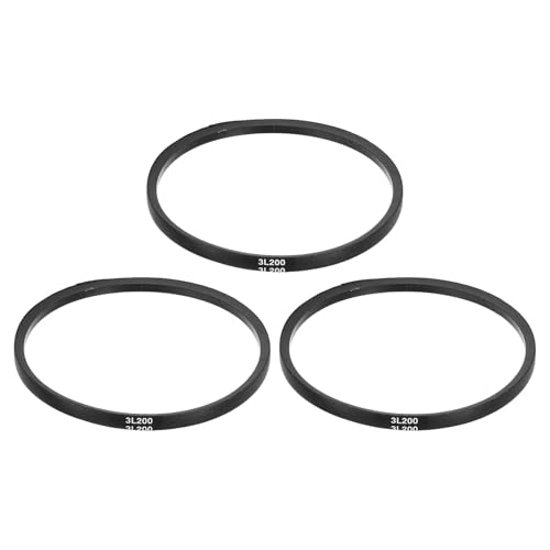 uxcell 3 Pcs 3L200 Classic Wrapped Rubber V-Belt, 20"(508mm) Outside Circumference, 3L Profile V Belt 3/8" Width 7/32" Height
