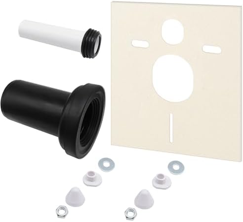 Mendorio Wand WC Anschluss set und Schallschutzset für Geberit 152.426.46.1 | PE Rohr dn90/110,enthält Anschlussgarnitur/Schallschutzmatte für Hänge Wc,mit Dichtungsringen und Deck