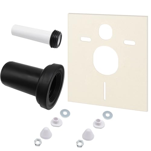 Mendorio Kit de Raccordement pour Cuvette Suspendue, Compatible avec Geberit (152.426.46.1), Comprenant un Kit d'Isolation Phonique pour WC Mural...