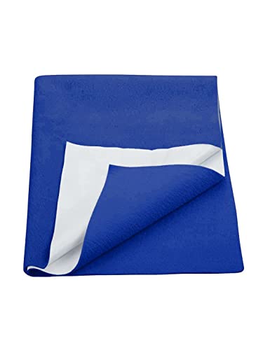 Image of BIANCA Soft Bamboo Baby Dry Sheet, Mattress Protector -2pc Medium (smartdry) | Waterproof & Breathable Anti Bacterial | Baby Dry Sheet & Mattress Protector. Smart Dry-Royal Blue /dk.Pink
