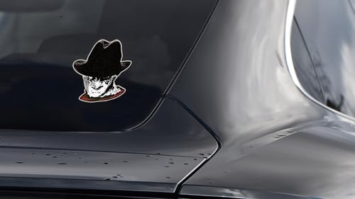 Image of Elektroplate Freddy Krueger Dynamic Car Decal Set of 2 | Officially Licensed Nightmare on Elm Street, Weatherproof Automotive Grade Vinyl Sticker for Water Bottle, Laptop & More