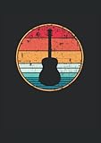 Guitarra acústica retro Guitarrista: Cuaderno | Cuadriculado | A cuadros, DIN A4 (21 x 29,7 cm), 120 páginas, papel color crema, cubierta mate