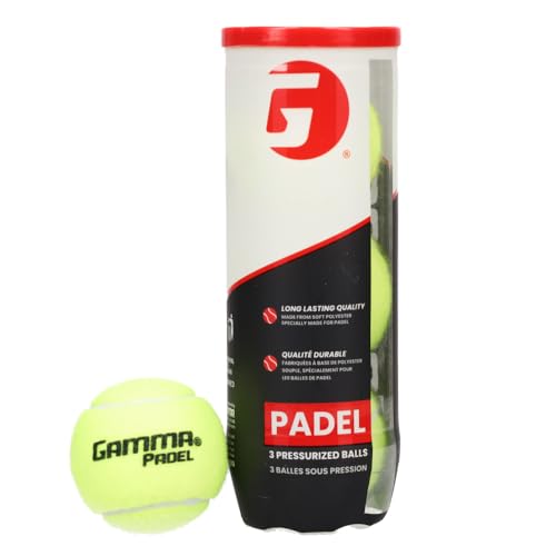Gamma Sports Pressurized Padel Balls, IPF Approved, 3-Pack Can, High-Performance, Durable...