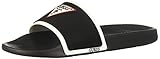 GUESS Herren Eppie Slide Sandale, Black/White, 46 EU