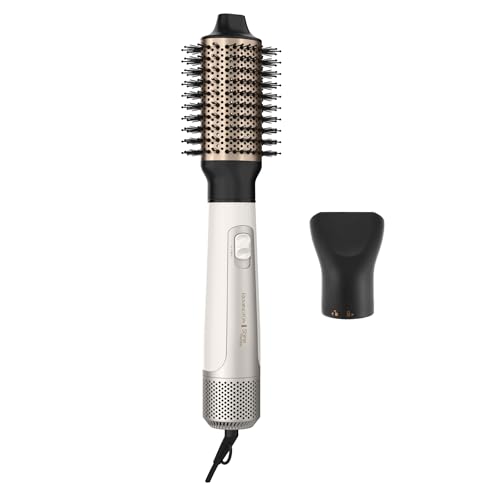 Image of Remington Shine Therapy Hair Dryer Brush 2.4 inch Oval Hot Air Brush Keratin Argan Oil Ionic Anti-Frizz Ceramic Volumizer 1100W Blowout Styler for Smooth Frizz-Free Salon Hair
