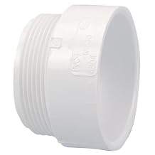 NIBCO Fig No C4804, 4 in. PVC DWV Male Adapter Hub x Male Iron Pipe Thread MIPT Threaded