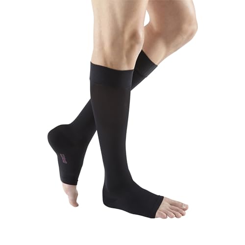 Image of mediven Plus for Men & Women, 30-40 mmHg - Open Toe, Knee High Compression Socks with Silicone Top Band