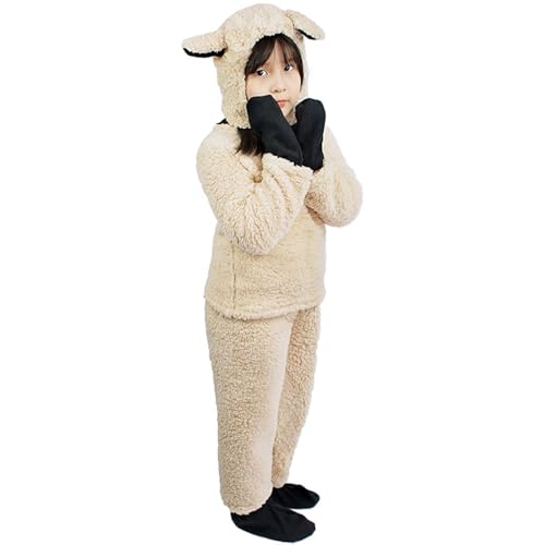 Disfraz infantil de oveja beige XL miniatura 2