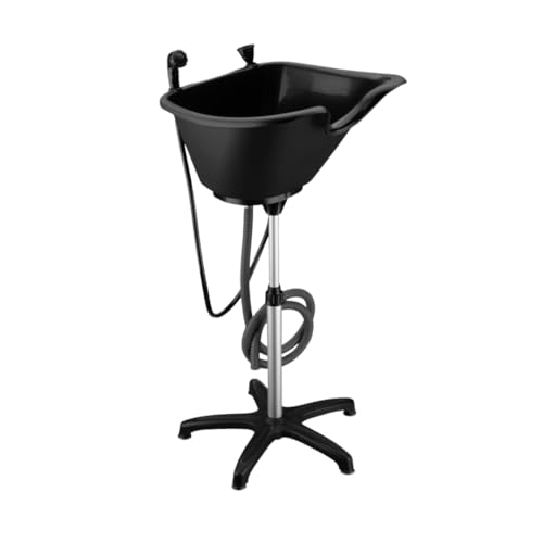 Dompel Portable Shampoo Bowl, Ergonomic and Deep Portable Wash Bowl for Hairstylist and Home Services, Steel Structure, Lightweight Hair Washing Basin, aluminum base. (Lightweight)