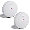 2-Pack Smart Smoke Detectors – WiFi Fire Alarms with App Control, Low Battery Warning, Silence & Test, Easy-Access Cover, Includes 4 AAA Batteries