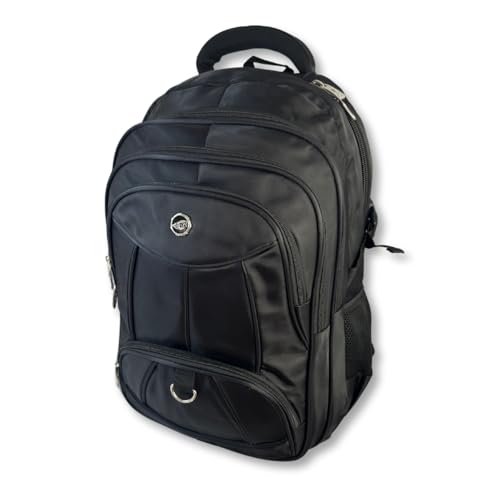 Mochila Resistente para Notebook até 16” Compartimento Acolchoado Zíper Duplo Grande Capacidade Porta Garrafa Trava Peitoral Bolsos Organizados Trabalho Faculdade Estudo Dia a Dia Unissex