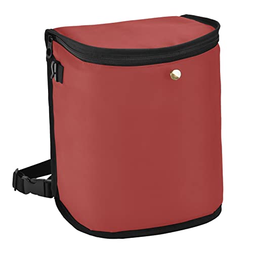 Image of Wudan Small Car Trash Can Brown Accessories for Garbage Storage Organizer with Lid Waterproof Portable Auto and Truck Interior Seat Bin