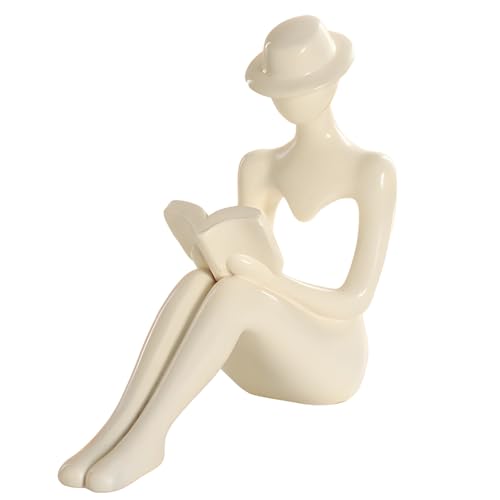 Esculturas abstractas de resina, arte moderno nórdico para decoración del hogar para sala de estar e ideas de regalo de boda, poses beige y gris