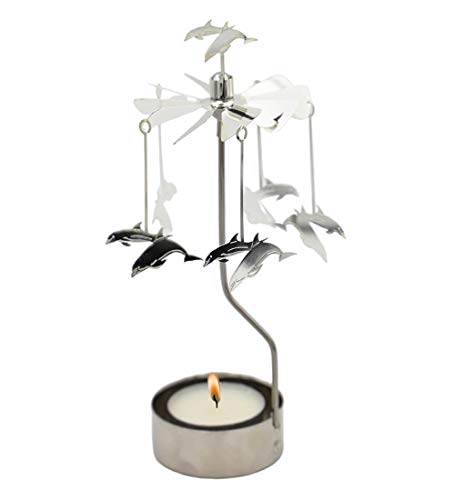 Hokhcw, rotierender Kerzenhalter, Metall, kleines Geschenk (Delfin) Cover