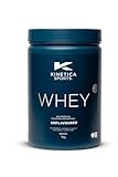 Kinetica Sports Whey Protein Powder - Unflavoured, 1 Kg, 33 Servings | 23g Protein, 5.5g BCAA Amino Acid & 4.32g Glutamine | Recovery Shake for Optimum Nutrition | WADA & Informed Sport Approved