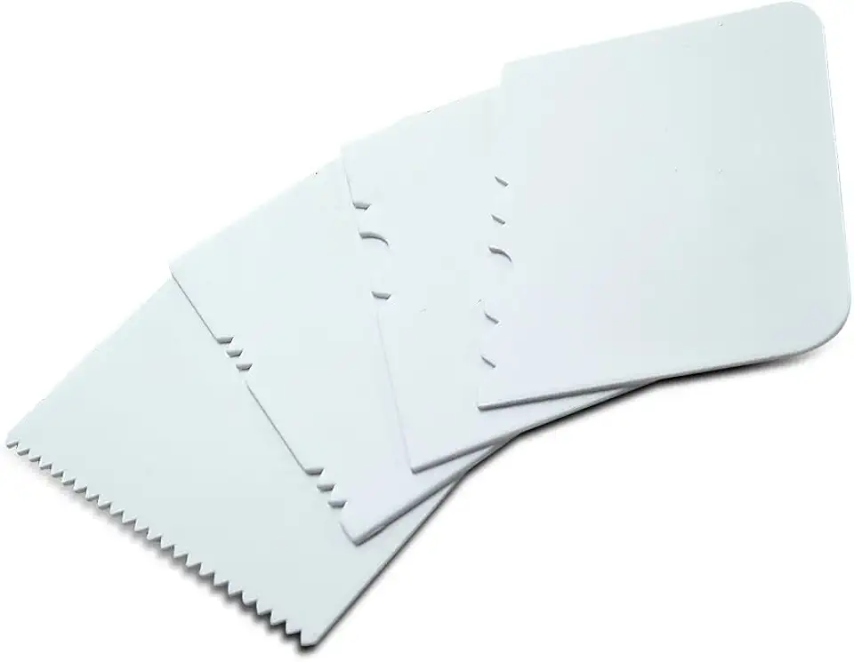 Espátula De Bolo Plástico Para Alisar E Decorar Com 4 Peças
