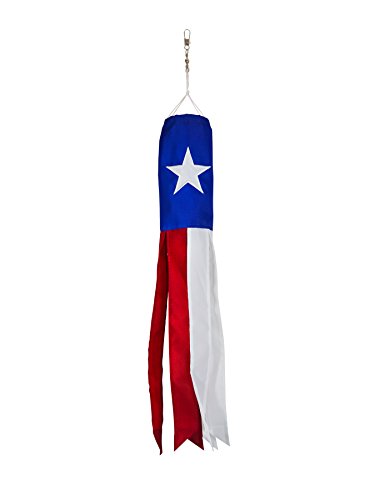 in the Breeze 5042 — Texas State Flag Colorful Hanging Windsock Décor, 18-Inches