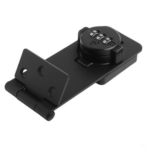 Besttoolifes Serrure à combinaison à 3 chiffres pour portes d'armoire, serrure d'entrée sans clé avec bouton rotatif, rangement sécurisé pour tiroirs de cuisine, armoires, animaux de compagnie D (noir