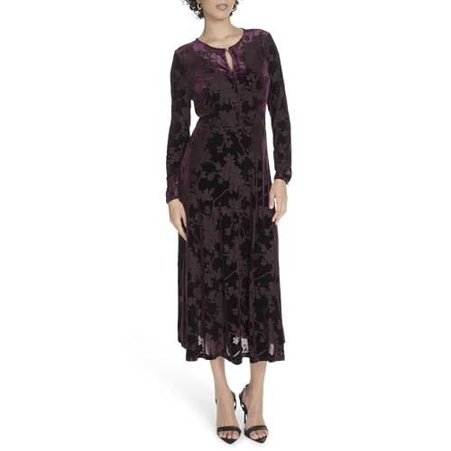 Tommy Hilfiger Women's Dresses Midi, Aubergine, 4