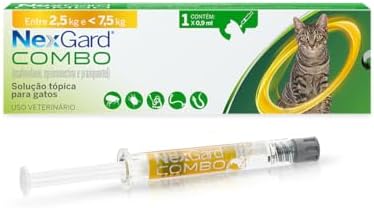 Nexgard COMBO Antipulgas e Sarna e Vermífugo para Gatos de 2,5kg ...
