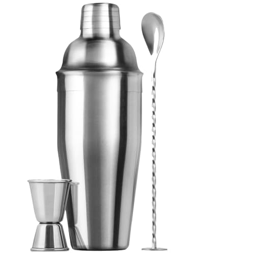 Coctelera acero inoxidable 750 ml set tres piezas miniatura 3