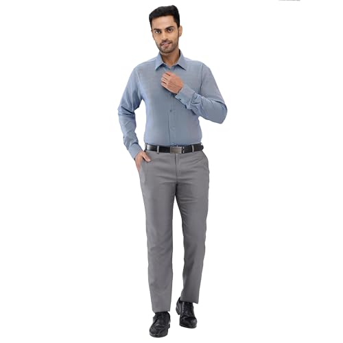Image of Park Avenue Regular Fit Pure Cotton Structure Pattern Ainsley Collar Formal Shirt