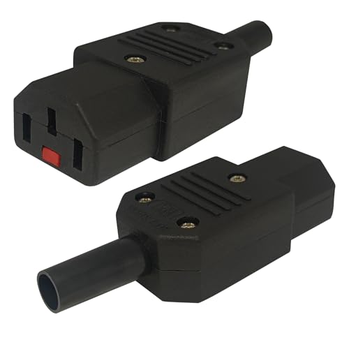 Image of MX IEC C13 3‑Pin AC Female Power Connector - 10 A, 250 V | Universal Socket for UPS, Computer, PDU, PSU Cabling - Pack of 2