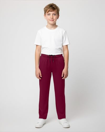 Image of Real Essentials 3 Pack: Boys' Mesh Open Bottom Active Sweatpants with Pockets & Drawstring