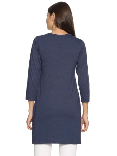 Image of RYSH Women's Plus Size Printed Kurta | Round Neck | 3 /4 Sleeve | Relaxed Fit