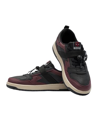 The Souled Store Chaussures de sport à lacets pour homme, noir/rouge, 10 UK