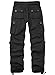 TRGPSG Men's Wild Cargo Pants, Camo Pants Cotton Casual Work Hiking Pants with 8 Pockets 5337 Black 44