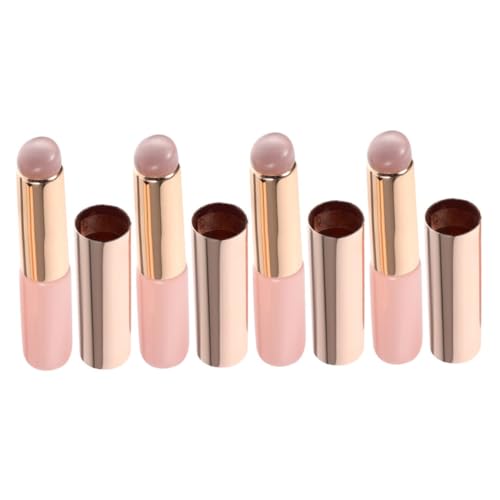 FOMIYES 4 Pack Silicone Makeup Brush Set Lip Applicator Brush for Women Portable Case Included