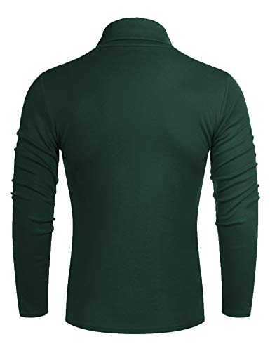 Image of Poriff Men's Casual Slim Fit Basic Tops Knitted Thermal Turtleneck Pullover Sweater