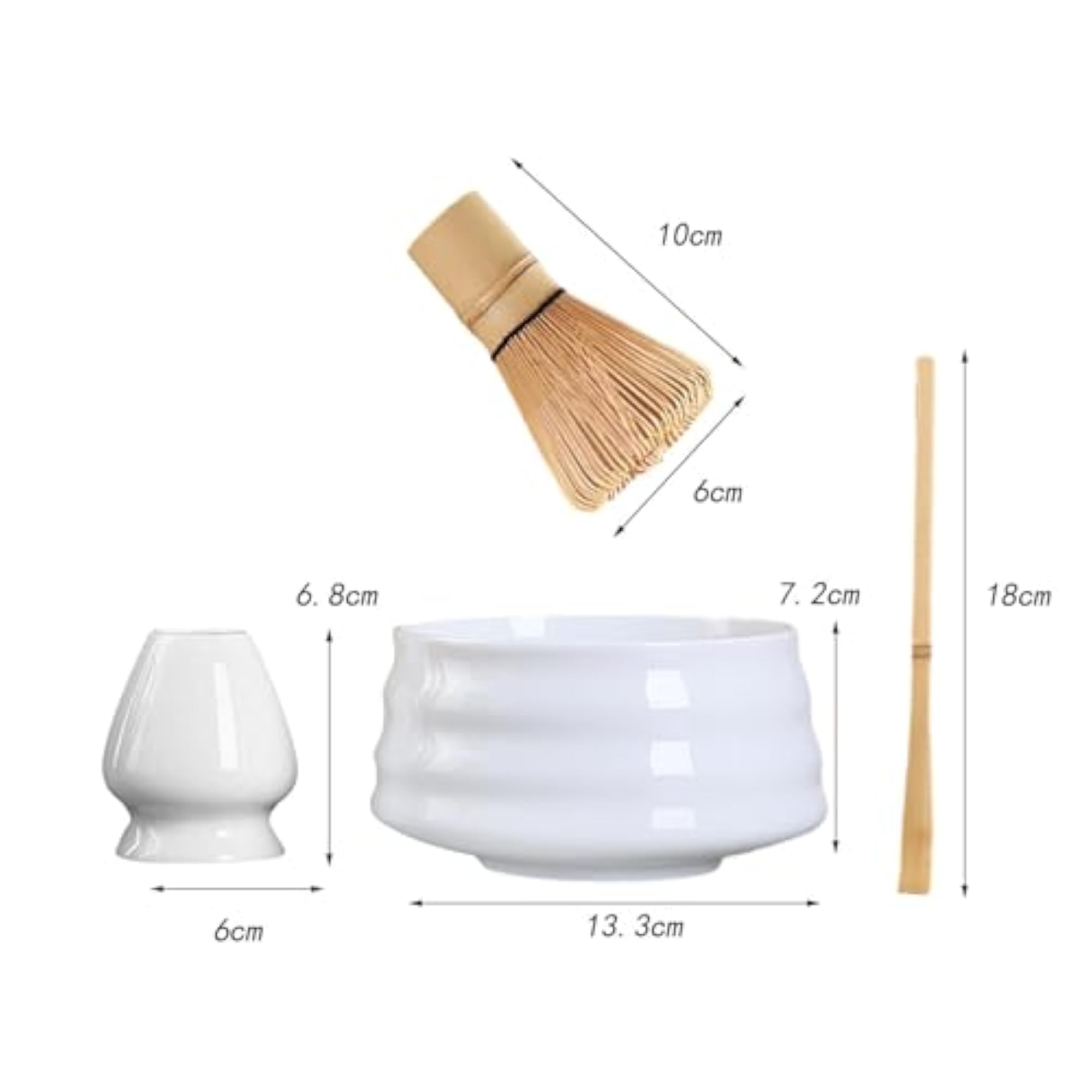 Bamboo Matcha Whisk Spoon and Holder Set, Kitchen Gift