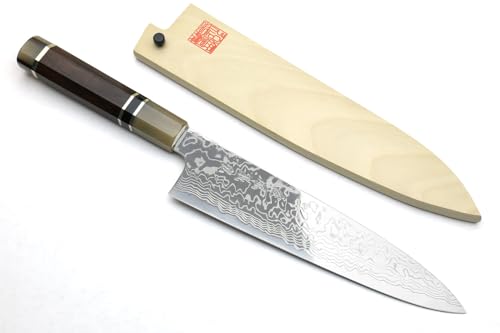 Yoshihiro ZDP189 Super High Carbon Stainless Steel Suminagashi Gyuto Knife (8.25'' (210mm))