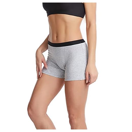eriod Calcinha feminina de fluxo pesado absorvente à prova de vazamento calcinha pós-parto calcinha menstrual roupa íntima de surf, Cinza A, M